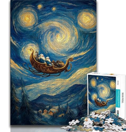 Nachthimmel-Weihnachtsmann-Puzzle für Erwachsene, 1000-teiliges Puzzle, Denkspiel, Wanddekoration, einzigartige Geburtstags, 50x75cm Nachthimmel-Weihnachtsmann-Puzzle für Erwachsene, 1000-teiliges Puzzle, Denkspiel, Wanddekoration, einzigartige Geburtstags, 50x75cm von LYXIANY
