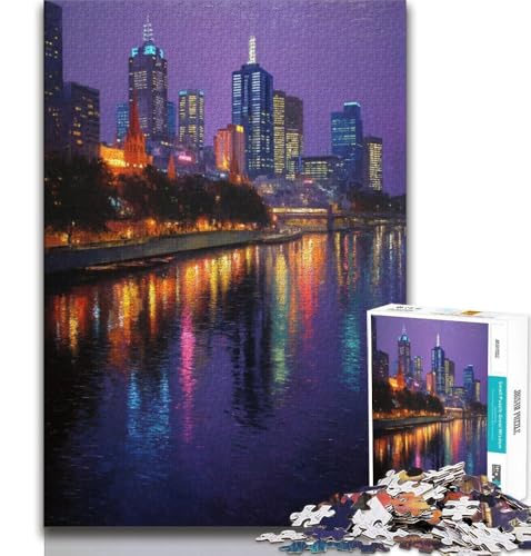 Nachtstadtlandschaft Puzzle für Erwachsene 1000 Teile Puzzle, Denkspiel Wanddekoration Einzigartige Geburtstags 50x75cm Nachtstadtlandschaft Puzzle für Erwachsene 1000 Teile Puzzle, Denkspiel Wanddekoration Einzigartige Geburtstags 50x75cm von LYXIANY