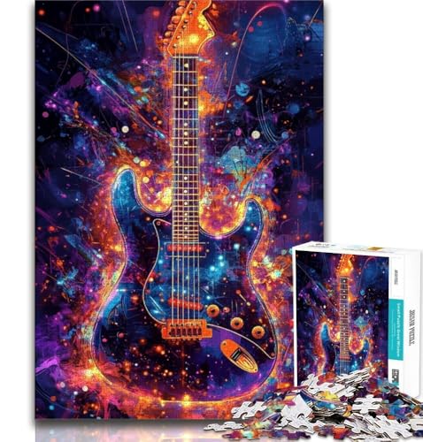 Neon-Gitarren-Puzzle für Erwachsene, 1000-teiliges Puzzle, Denkspiel, Wanddekoration, einzigartige Geburtstags, 50x75cm Neon-Gitarren-Puzzle für Erwachsene, 1000-teiliges Puzzle, Denkspiel, Wanddekoration, einzigartige Geburtstags, 50x75cm von LYXIANY