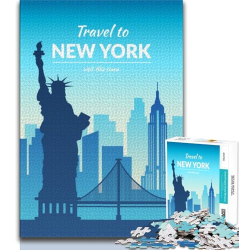 New York Puzzle für Erwachsene 1000 Teile Puzzle, Denkspiel Wanddekoration Einzigartige Geburtstags 50x75cm New York Puzzle für Erwachsene 1000 Teile Puzzle, Denkspiel Wanddekoration Einzigartige Geburtstags 50x75cm von LYXIANY