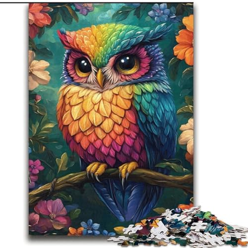 Niedliche kleine Eulen-Puzzles für Teenager, Spielzeug, Lernspiele, Stressabbau, Wunschliste mit Weihnachtsmann (70x100cm) von LYXIANY