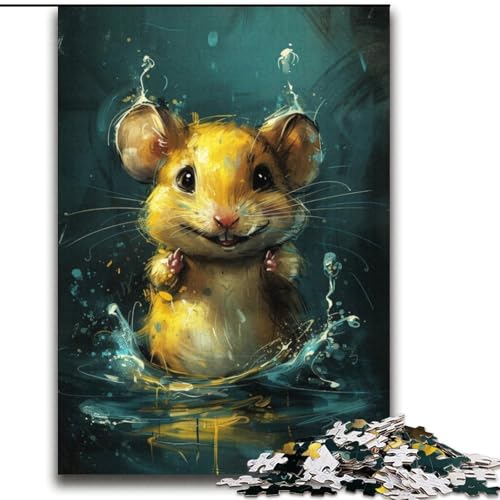 Niedliche kleine gelbe Maus, Puzzle für Erwachsene, 2000 Teile, Lernspielzeug, Familienspiele, geeignet als Schreibtischdekoration (70x100cm) von LYXIANY