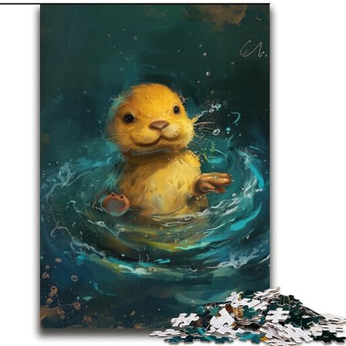 Niedliches Puzzle mit kleinem gelben Otter für Teenager, 2000 Teile, Familienunterhaltungsspielzeug ganze Familie (70x100cm) von LYXIANY