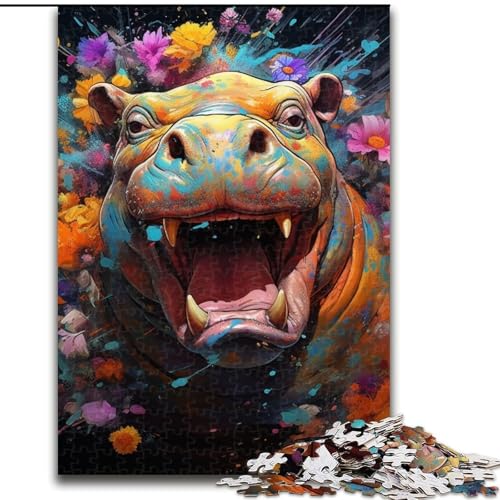 Nilpferd-Puzzle, 1000 Teile, für Erwachsene, Holzpuzzle für Jugendliche und Teenager, ideales Geburtstags, 50x75cm Nilpferd-Puzzle, 1000 Teile, für Erwachsene, Holzpuzzle für Jugendliche und Teenager, ideales Geburtstags, 50x75cm von LYXIANY