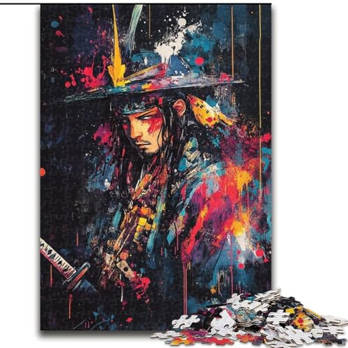 Ninja-Samurai-Ölgemälde, 1000-teiliges Puzzle als Geschenk für Erwachsene, Zeitvertreib zu Hause, stärkt die Liebe zwischen Paaren (50x75cm) von LYXIANY