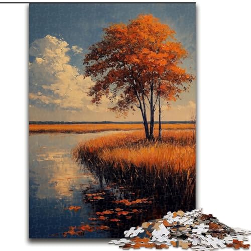 Ölgemälde-Kunstpuzzle für Erwachsene, 1000 Teile, geeignet für Kinder ab 14 Jahren, Wanddekoration, Weihnachts- und Geburtstagsgeschenk (50x75cm) von LYXIANY