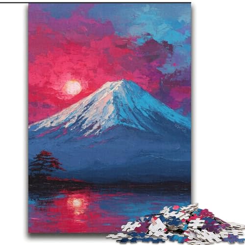 Ölgemälde des Fuji, 2000-teiliges Puzzle für Erwachsene und Jugendliche, Stressabbau, Urlaub zu Hause, Zeit totschlagen, Liebe zwischen Paaren stärken (70x100cm) von LYXIANY