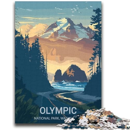 Olympic National Park Poster, 2000-teiliges Puzzle für Erwachsene, Geschenke für Lernspiele, Herausforderungsspielzeug, Geburtstagsgeschenk, Geschenke, Wandkunst, 2000 Stück (70x100cm) von LYXIANY