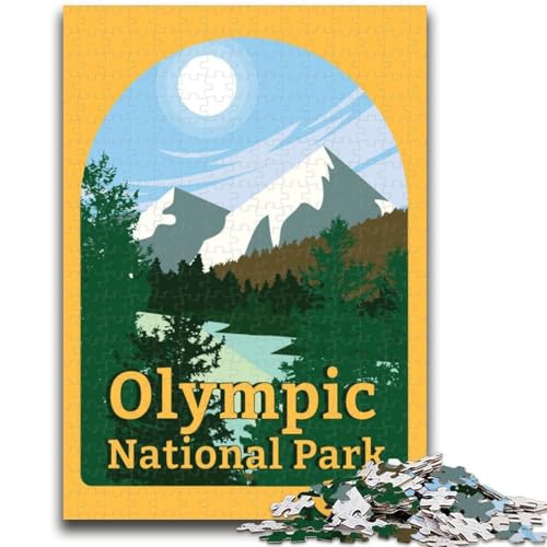 Olympic National Park Puzzle 1000 Teile für Teenager ab 14 Jahren, Denksportaufgaben, Familienspiele, Weihnachts- und Geburtstagsgeschenke, 1000 Teile (50x75cm) von LYXIANY