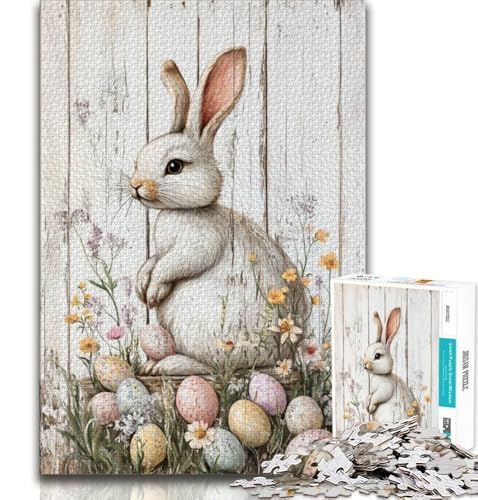 Osterhasen-Puzzle für Erwachsene, 1000-teiliges Puzzle, Lernspielzeug, ganze Familie (75x50cm) von LYXIANY