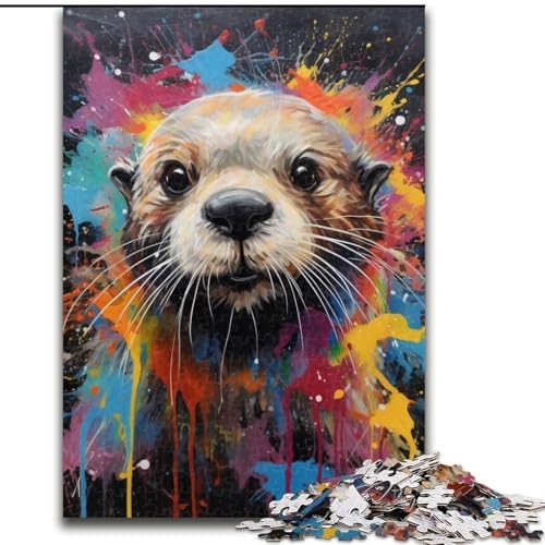Otter-Puzzle mit 1000 Teilen für Erwachsene, für Teenager und Familienspaß – DIY-Denkspiel, Geschenk, 26x38cm Otter-Puzzle mit 1000 Teilen für Erwachsene, für Teenager und Familienspaß – DIY-Denkspiel, Geschenk, 26x38cm von LYXIANY