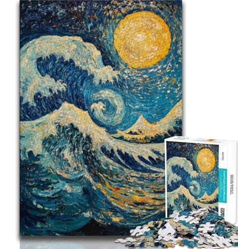 Ozeanwellen-Puzzle für Erwachsene, 1000-teiliges Puzzle, Denkspiel, Wanddekoration, einzigartige Geburtstags, 50x75cm Ozeanwellen-Puzzle für Erwachsene, 1000-teiliges Puzzle, Denkspiel, Wanddekoration, einzigartige Geburtstags, 50x75cm von LYXIANY