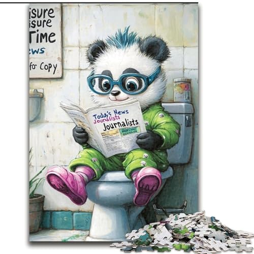 Panda Go Toiletten-Puzzle 1000 Teile für Erwachsene. Unmögliche Puzzles für Erwachsene. Anspruchsvolles Denkspiel für Teenager. Spaß für den Familienspieleabend. Größe: 50x75cm von LYXIANY
