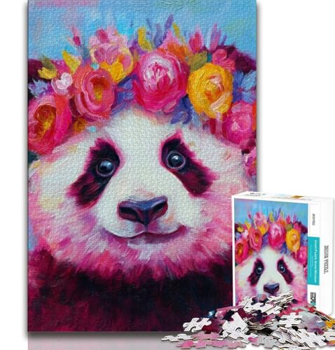 Panda-Mal-Puzzle für Teenager, 1000 Teile, anspruchsvolles Spiel und Familienspiel mit vollständig ineinandergreifenden, zufällig geformten Teilen (50x75cm) von LYXIANY