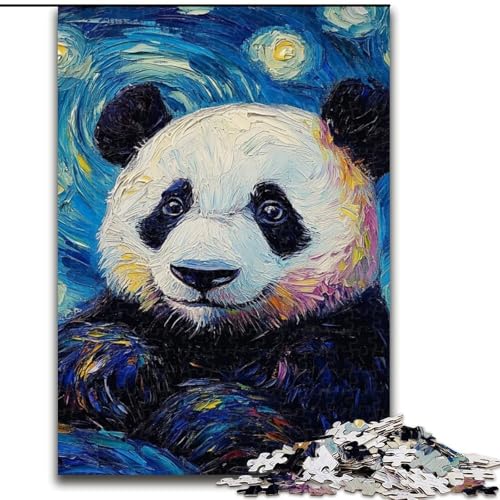 Panda-Nachthimmel-Puzzle, 1000 Teile, pädagogisches Denkspiel, künstlerische Heim- und Bürodekoration, ab 14 Jahren, Größe 50x75cm Panda-Nachthimmel-Puzzle, 1000 Teile, pädagogisches Denkspiel, künstlerische Heim- und Bürodekoration, ab 14 Jahren, Größe 50x75cm von LYXIANY