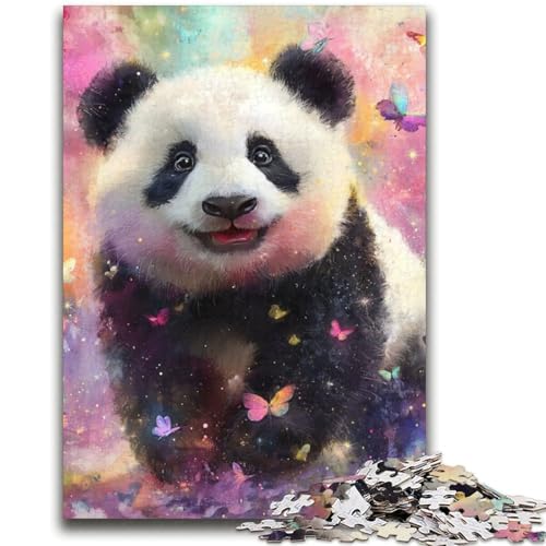 Panda im Urlaub, 1000-teiliges Puzzle, Lernspiel, Herausforderung, Spielzeug, Wanddekoration, einzigartige Geburtstags (38x52cm) von LYXIANY