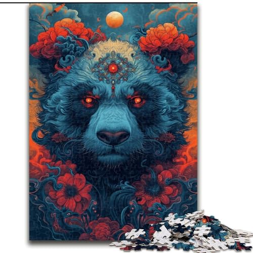 Panda in Blume, 1000-teiliges Puzzle für Erwachsene, Holzpuzzle für Erwachsene, anspruchsvolles DIY-Denkspiel für Teenager, Größe 50x75cm Panda in Blume, 1000-teiliges Puzzle für Erwachsene, Holzpuzzle für Erwachsene, anspruchsvolles DIY-Denkspiel für Teenager, Größe 50x75cm von LYXIANY
