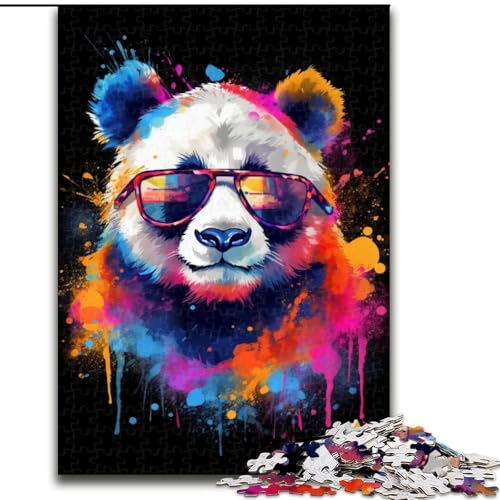 Panda mit Brille, Puzzle für 1000 Teile, Holzpuzzle, anspruchsvolles Denkspiel für Teenager, Spaß für den Familienspielabend, Größe 50x75cm Panda mit Brille, Puzzle für 1000 Teile, Holzpuzzle, anspruchsvolles Denkspiel für Teenager, Spaß für den Familienspielabend, Größe 50x75cm von LYXIANY