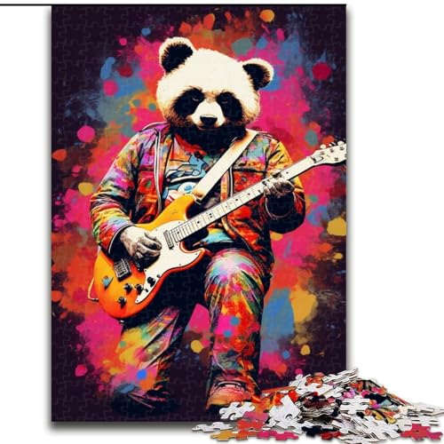 Panda spielt Gitarre, 1000-teiliges Puzzle für Erwachsene, Holzpuzzle zur Heimdekoration, ideales Weihnachts- und Neujahrsgeschenk für Teenager, Größe 50x75cm Panda spielt Gitarre, 1000-teiliges Puzzle für Erwachsene, Holzpuzzle zur Heimdekoration, ideales Weihnachts- und Neujahrsgeschenk für Teenager, Größe 50x75cm von LYXIANY