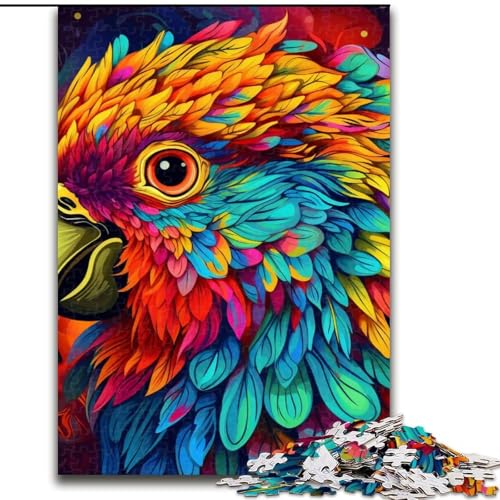 Papagei 1000 Teile Puzzle Geschenke Herausfordernde Puzzles Gehirn-Herausforderndes DIY-Dekorationsspiel, Interaktives Familienspielzeug 50x75cm von LYXIANY