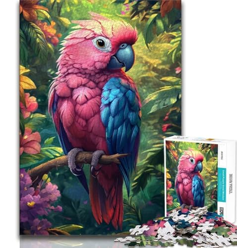 Papagei-Puzzle mit 1000 Teilen für Erwachsene und Jugendliche, Spielzeug, Lernspiele, Stressabbau, geeignet als Schreibtischdekoration (38x26cm) von LYXIANY