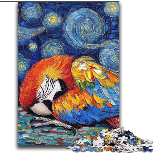 Papageien-Nachthimmel-Puzzle, 2000 Teile, für Teenager, Mustermontage, Spaß bei Heimaktivitäten, Geburtstagsgeschenk, Reisegeschenk (70x100cm) von LYXIANY