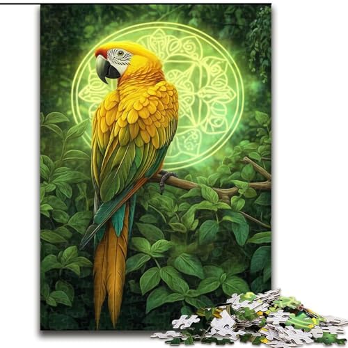 Papageien-Puzzle 1000 Teile für Erwachsene, Geschenke, Entspannungsspiele stärken die Liebe zwischen Paaren, für 14-Jährige (26x38cm) von LYXIANY