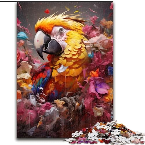 Papageien-Puzzle 1000 Teile für Erwachsene. Unmögliche Puzzles für Erwachsene. Anspruchsvolles Denkspiel für Teenager. Spaß für den Spieleabend mit der Familie. Größe: 38x26cm von LYXIANY