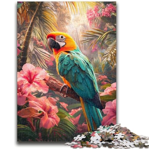 Papageien-Puzzle für Erwachsene, 1000 Teile, Stressabbau, schwierige Herausforderung, gutes Geschenk für die ganze Familie (38x26cm) von LYXIANY