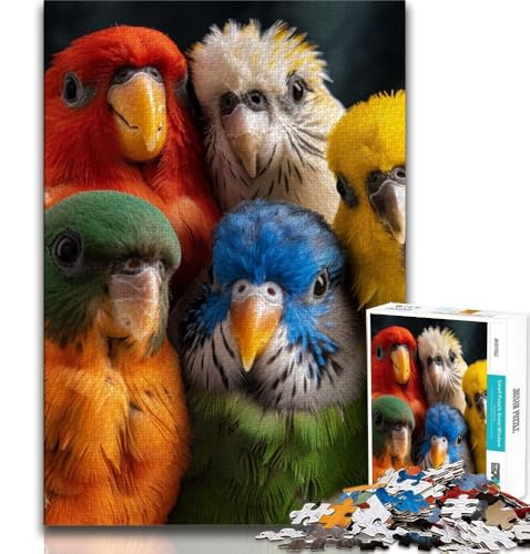 Papageien-Puzzles für Teenager, 1000 Puzzles, Spielzeug, Lernspiele, Stressabbau, geeignet als Schreibtischdekoration (50x75cm) von LYXIANY