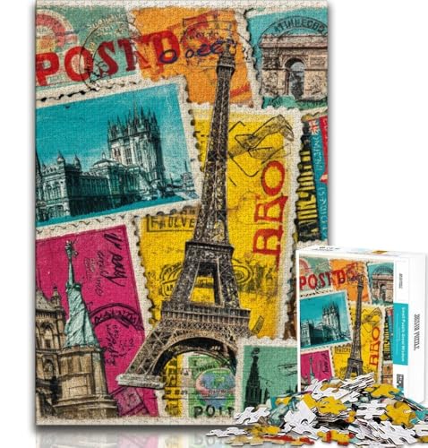 Paris Collage 1000-teiliges Puzzle für Erwachsene und Jugendliche, Quizspiel, Wanddekoration, einzigartige Geburtstags, 50x75cm Paris Collage 1000-teiliges Puzzle für Erwachsene und Jugendliche, Quizspiel, Wanddekoration, einzigartige Geburtstags, 50x75cm von LYXIANY