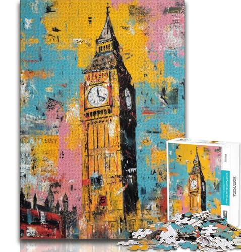 Paris-London-Puzzle mit 1000 Teilen für Erwachsene, anspruchsvoll zu vervollständigen, Aber unterhaltsam und humorvoll, einzigartige Heimdekoration und Geschenke, 50x75cm von LYXIANY