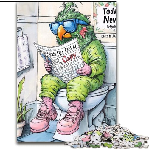 Parrot Go Toilet 1000-teiliges Puzzle für Erwachsene, anspruchsvolles Denkspiel für Teenager, Spaß für den Familienspieleabend, 50x75cm Parrot Go Toilet 1000-teiliges Puzzle für Erwachsene, anspruchsvolles Denkspiel für Teenager, Spaß für den Familienspieleabend, 50x75cm von LYXIANY