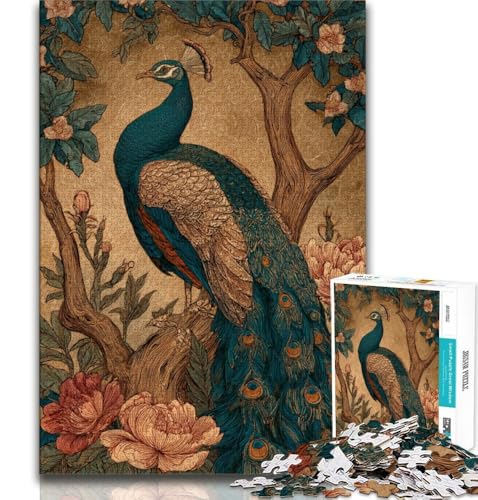 Pfau 1000-teiliges Puzzle für Erwachsene und Jugendliche, Quizspiel, Wanddekoration, einzigartige Geburtstags, 38x26cm von LYXIANY