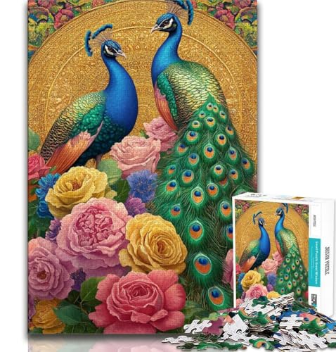 Pfauen-Puzzle für Erwachsene, 1000 Teile, anspruchsvoll zu vervollständigen, Aber lustig und humorvoll, mit passendem Poster und Quizblatt, 38x26cm Pfauen-Puzzle für Erwachsene, 1000 Teile, anspruchsvoll zu vervollständigen, Aber lustig und humorvoll, mit passendem Poster und Quizblatt, 38x26cm von LYXIANY