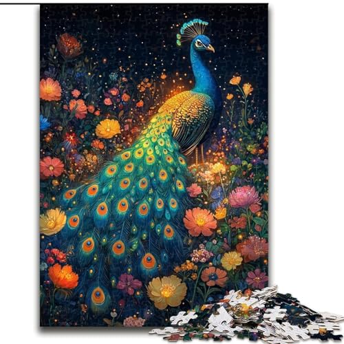 Pfauen-Puzzle für Teenager, 1000 Teile, Stressabbau, Staycation, Zeitvertreib, Eltern-Kind-Interaktion (Größe 26x38cm) von LYXIANY