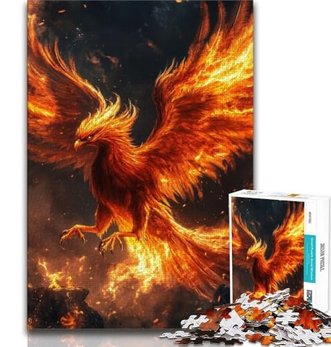 Phoenix-Puzzles für Teenager, 1000 Puzzles, Spielzeug, Lernspiele, Stressabbau, geeignet als Schreibtischdekoration (38x26cm) von LYXIANY