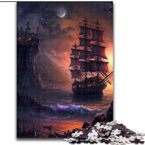Piratenschiff-Landschaftspuzzle, 1000 Teile, Puzzle, pädagogisches Denkspiel, künstlerische Heim- und Bürodekoration, ab 14 Jahren, Größe 38x26cm Piratenschiff-Landschaftspuzzle, 1000 Teile, Puzzle, pädagogisches Denkspiel, künstlerische Heim- und Bürodekoration, ab 14 Jahren, Größe 38x26cm von LYXIANY