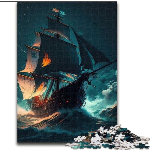 Piratenschiff-Puzzle, 1000 Teile, für Erwachsene, Holzpuzzle, Weihnachten, Halloween, Ostern, Neujahr, Größe 50x75cm Piratenschiff-Puzzle, 1000 Teile, für Erwachsene, Holzpuzzle, Weihnachten, Halloween, Ostern, Neujahr, Größe 50x75cm von LYXIANY