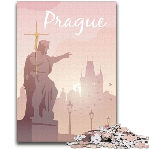 Prager Puzzles für Teenager, 1000 Teile, anspruchsvolles Spiel und Familienspiel, Eltern-Kind-Interaktion, 2000 Teile (70x100cm) von LYXIANY