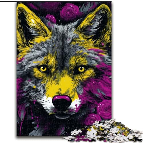 Psychedelic Art Wolf 1000-teiliges Puzzle-Geschenk, Holzpuzzle für Erwachsene, anspruchsvolles DIY-Denkspiel für Teenager, Größe: 50x75cm Psychedelic Art Wolf 1000-teiliges Puzzle-Geschenk, Holzpuzzle für Erwachsene, anspruchsvolles DIY-Denkspiel für Teenager, Größe: 50x75cm von LYXIANY