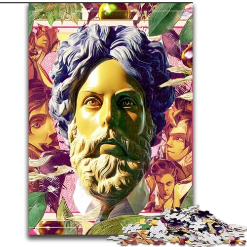 Psychedelische Kunst-Puzzles für Erwachsene, 1000 Teile, Stressabbau, schwierige Herausforderung für die Heimdekoration für 14+ (Größe 26x38cm) von LYXIANY