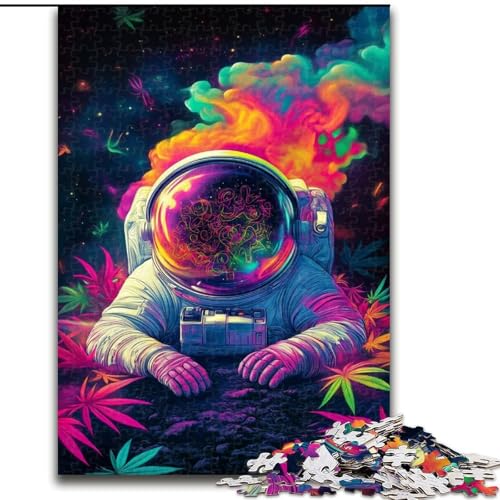 Psychedelischer Astronaut Puzzle für Erwachsene, 1000 Teile, Familienspiel zum Stressabbau, schwierige Herausforderung, tolle Geschenke und Spielzeuge (50x75cm) von LYXIANY