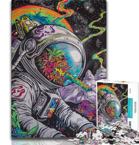 Psychedelischer Rauch-Astronaut, 1000-teiliges Puzzle für Erwachsene und Jugendliche, Quizspiel, Wanddekoration, einzigartige Geburtstags, 38x26cm von LYXIANY