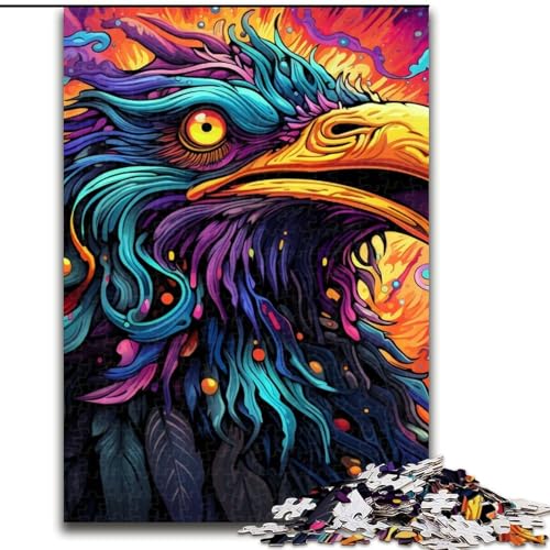 Psychedelisches Vogel-Puzzle, 1000 Teile, für Erwachsene, Holzpuzzle für Erwachsene, ideal für Familienspaß, Entspannung, 50x75cm Psychedelisches Vogel-Puzzle, 1000 Teile, für Erwachsene, Holzpuzzle für Erwachsene, ideal für Familienspaß, Entspannung, 50x75cm von LYXIANY