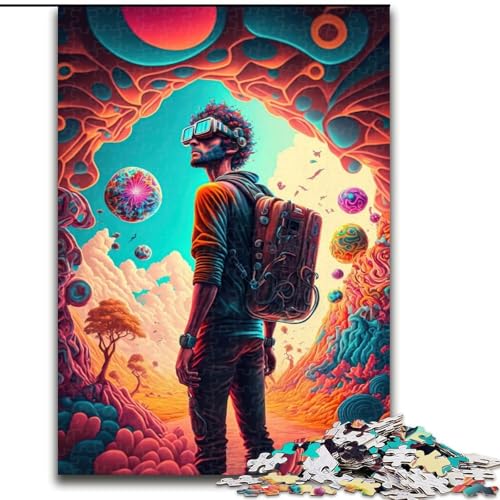 Psychedelisches Zeitreisender-Puzzle, 1000 Teile, pädagogisches Denkspiel, künstlerische Heim- und Bürodekoration, ab 14 Jahren, Größe 50x75cm Psychedelisches Zeitreisender-Puzzle, 1000 Teile, pädagogisches Denkspiel, künstlerische Heim- und Bürodekoration, ab 14 Jahren, Größe 50x75cm von LYXIANY