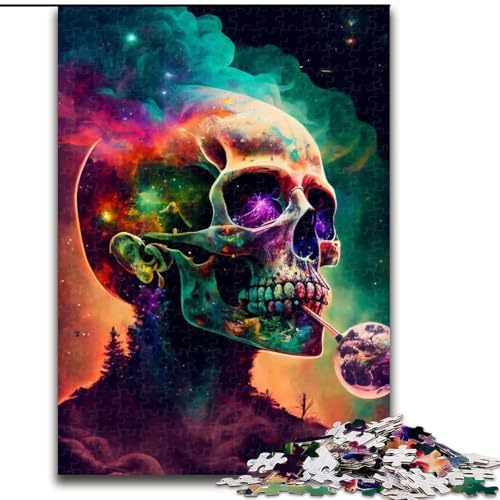 Psycho Skull 1000-teiliges Puzzle Anspruchsvolles Denkspiel – Entspannendes Spielzeug für Teenager, Größe 50x75cm von LYXIANY