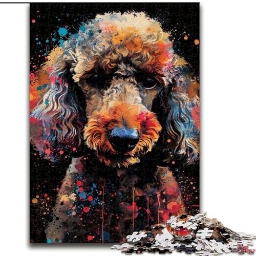 Pudel DJ Neon, 1000-teiliges Puzzle für Erwachsene, Holzpuzzle für Erwachsene, anspruchsvolles DIY-Denkspiel für Teenager, Größe 50x75cm Pudel DJ Neon, 1000-teiliges Puzzle für Erwachsene, Holzpuzzle für Erwachsene, anspruchsvolles DIY-Denkspiel für Teenager, Größe 50x75cm von LYXIANY