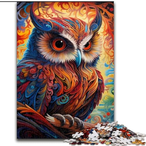 Puzzle, Bunte Kunst-Eule, Holzpuzzle, 50x75cm, anspruchsvolles Denkspiel, Familienaktivität, Heimdekoration Puzzle, Bunte Kunst-Eule, Holzpuzzle, 50x75cm, anspruchsvolles Denkspiel, Familienaktivität, Heimdekoration von LYXIANY