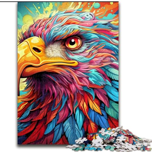 Puzzle, bunt, Adler, Papppuzzle, 26x38cm, anspruchsvolles Denkspiel, Familienaktivität, Heimdekoration Puzzle, bunt, Adler, Papppuzzle, 26x38cm, anspruchsvolles Denkspiel, Familienaktivität, Heimdekoration von LYXIANY